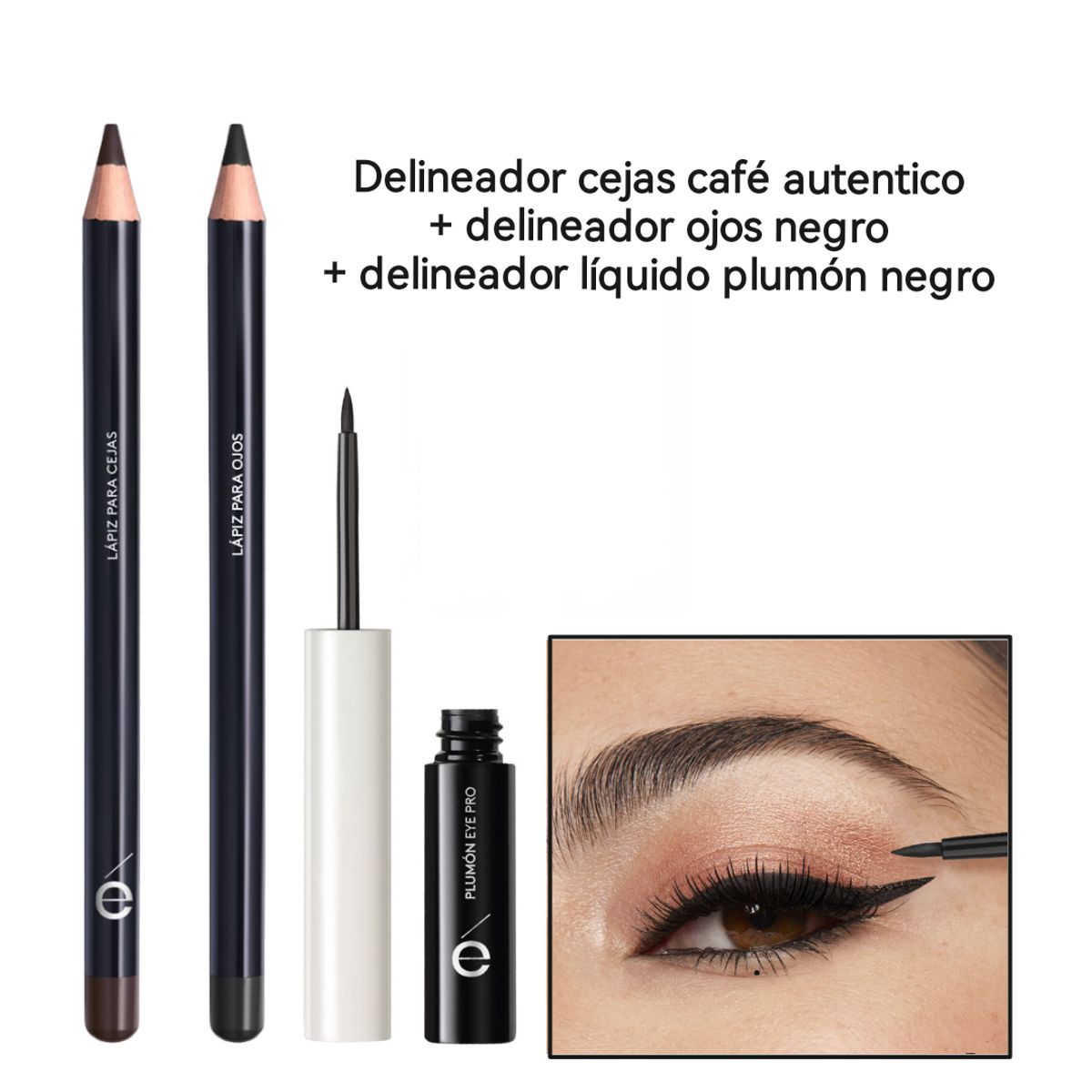 ESIKA - Set x 3 Delineador Lápiz Cejas ojos liquido plumón ésika