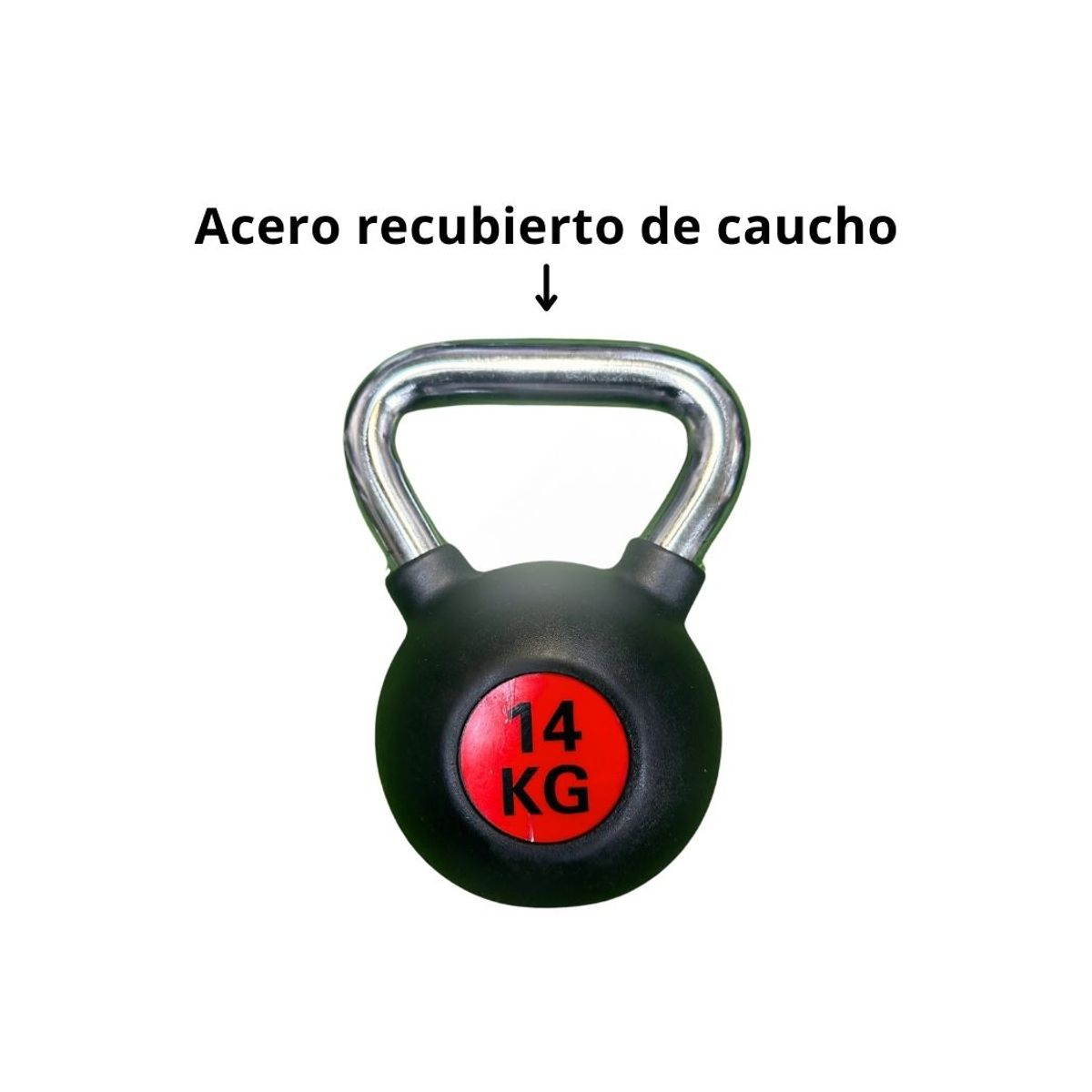 GENERICO - Pesa Rusa De Caucho 14KG Real Fitness