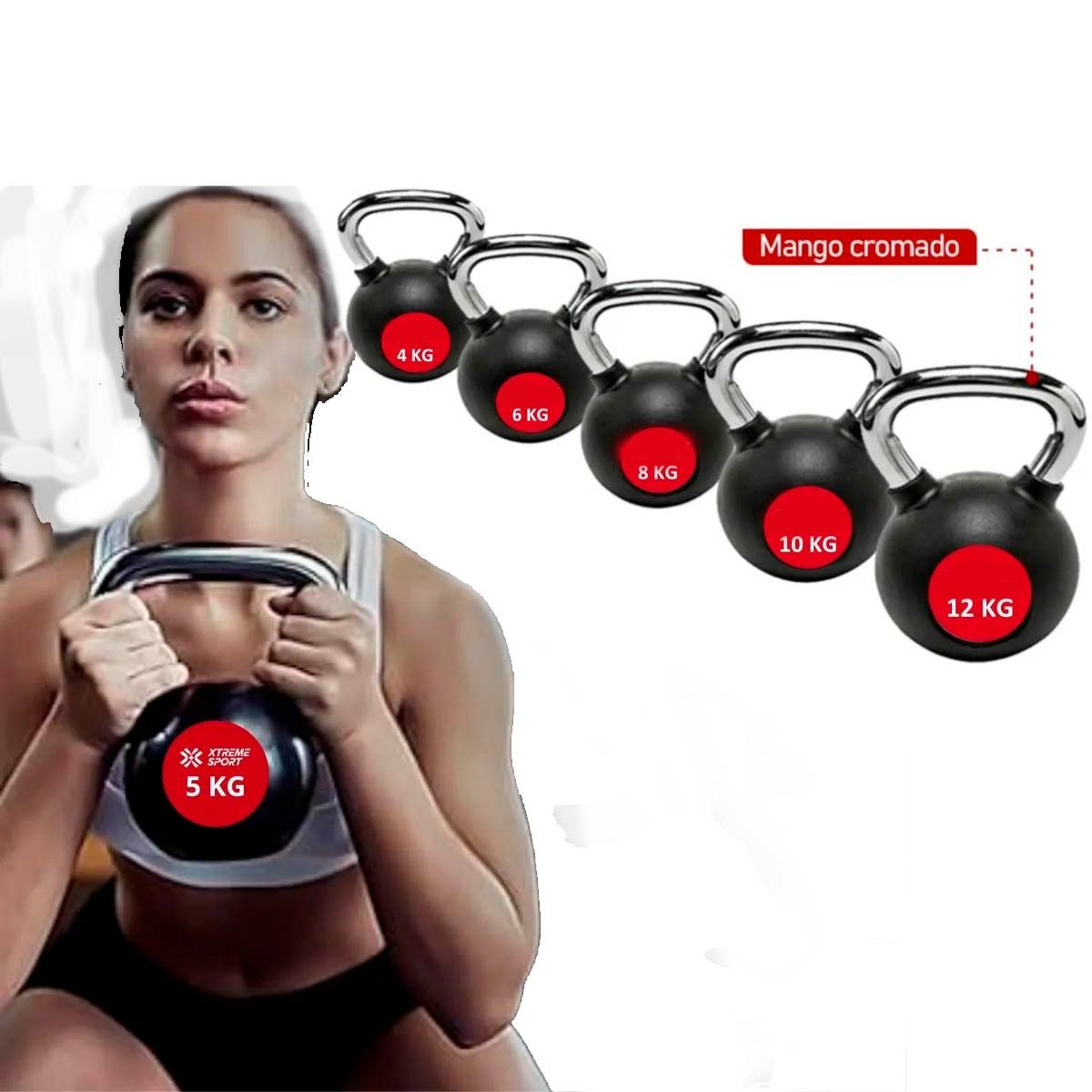 GENERICO - Pesa Rusa De Caucho 14KG Real Fitness