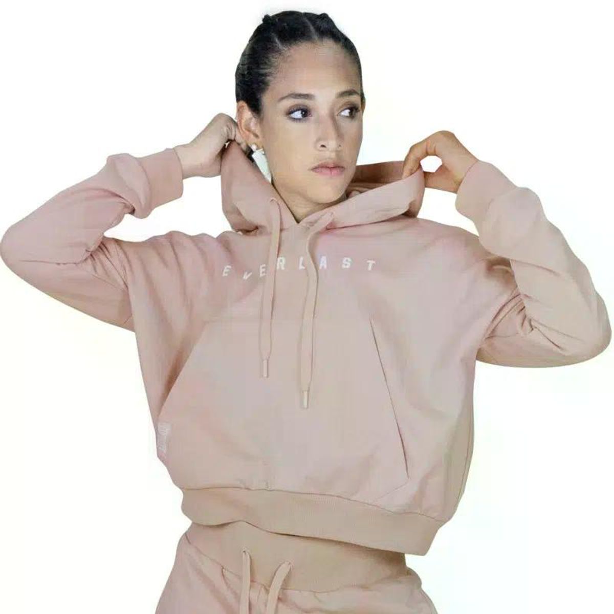 EVERLAST - HOODIE FEM POLYCOT EVERLAST PUFFED - Naranja Claro