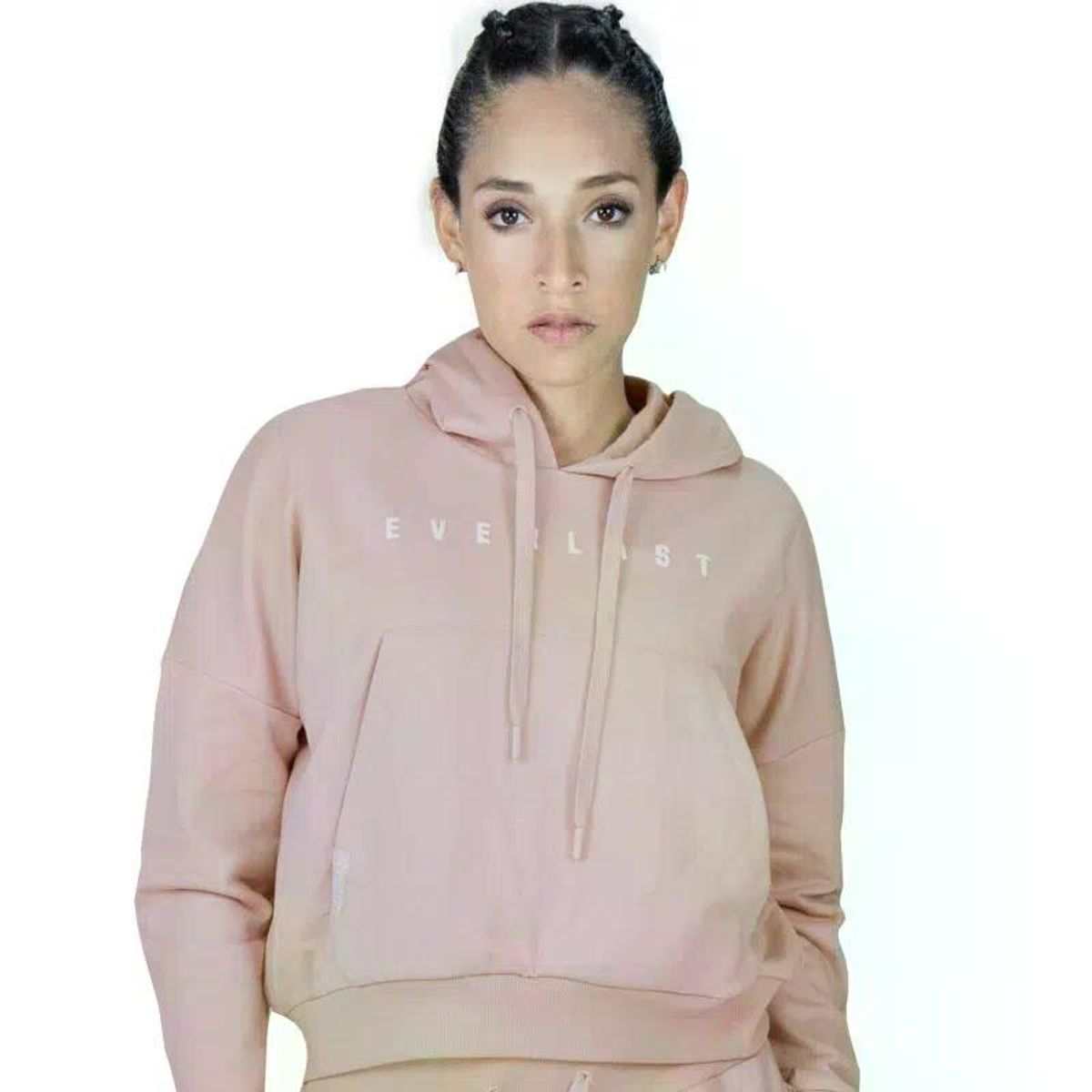 EVERLAST - HOODIE FEM POLYCOT EVERLAST PUFFED - Naranja Claro