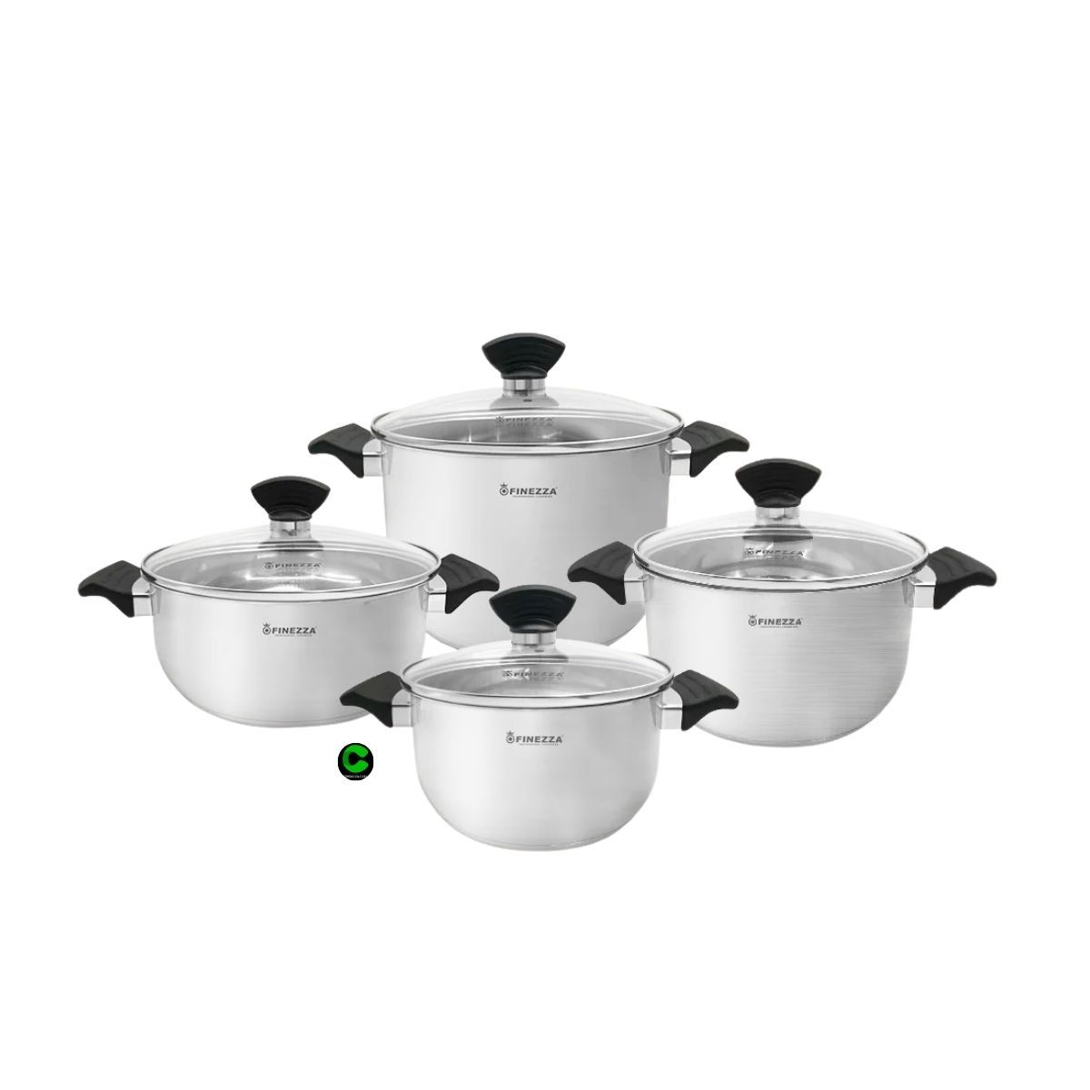 FINEZZA - Set de ollas FINEZZA  Acero Inoxidable FZ-1007TV-IN 08 Piezas