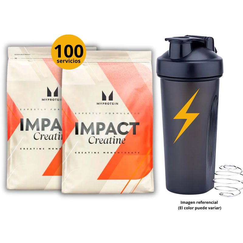 MYPROTEIN - CREATINAS MYPROTEIN DE 250gr 2und CON SHAKER - CREATINAS MONOHIDRATADA