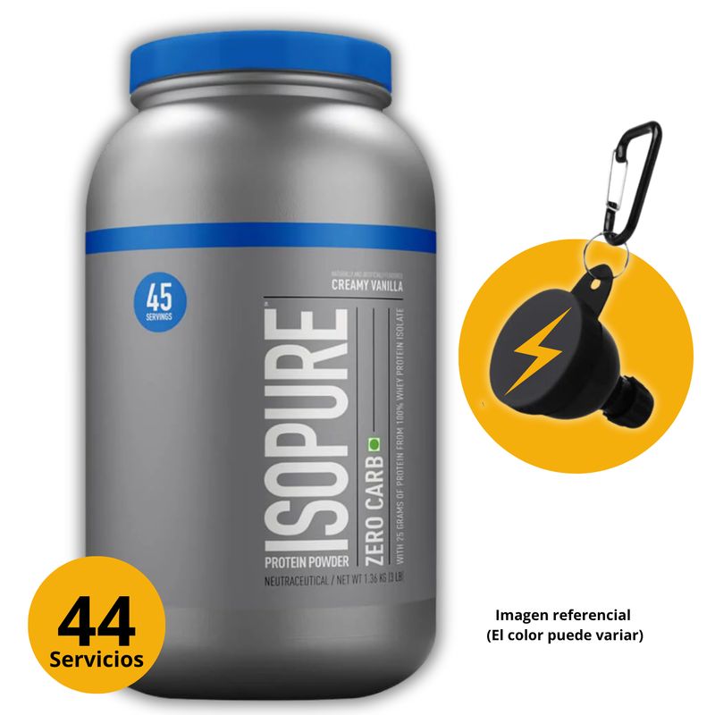 GENERICO - ISOPURE ZERO CARB 3LB CREAMY VAINILLA + PORTASUPLEMENTOS - PROTEÍNA