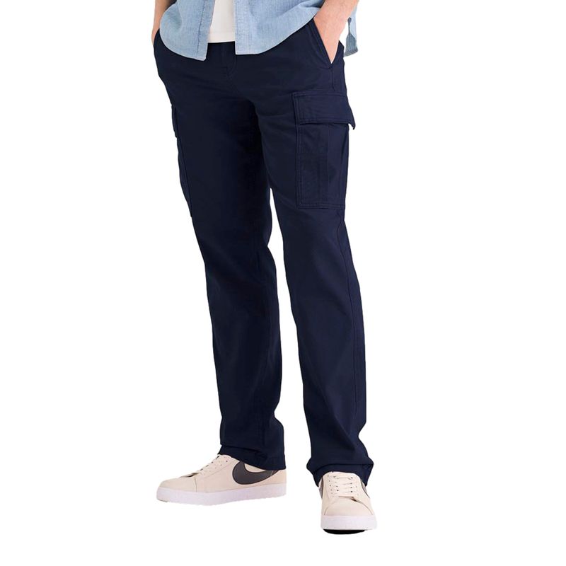 DOCKERS - Pantalón Hombre Utility Cargo Straight Fit Azul Mari Dockers