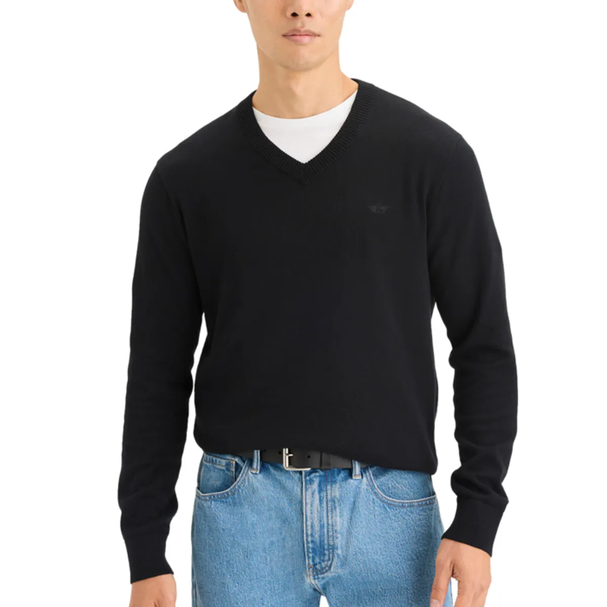 DOCKERS - Chompa Hombre V-Neck Regular Fit Negro Dockers