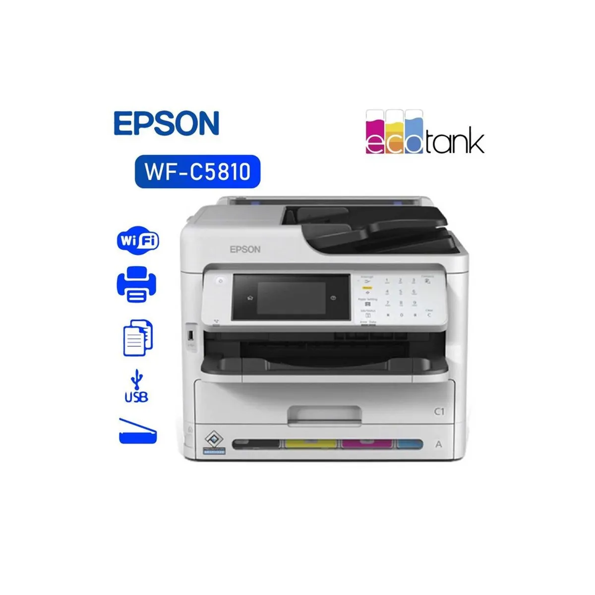 EPSON - IMPRESORA MULTIFUNCIONAL EPSON WORKFORCE PRO WF-C5810 COLOR USBRED