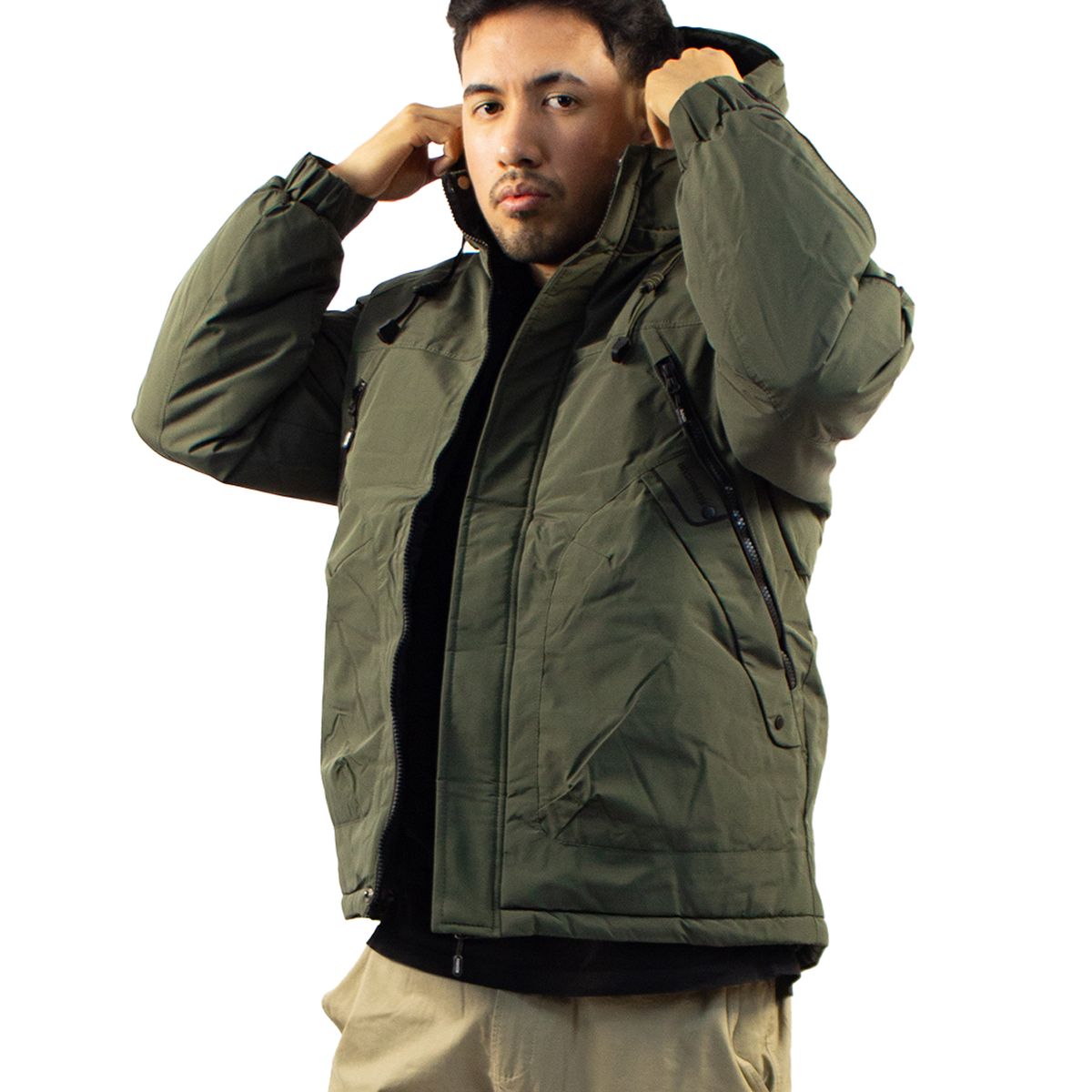 DM DEXMEN - Casaca Dexmen Acolchada Corte Verde