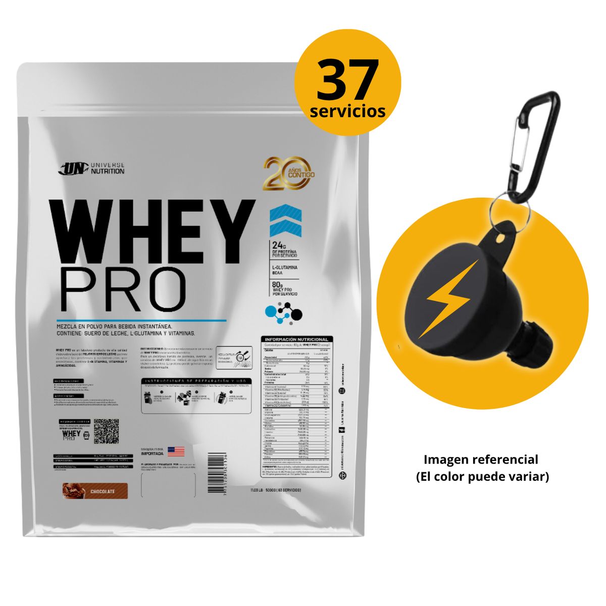 UNIVERSE NUTRITION - WHEYPRO DE 3kg CHOCOLATE CON PORTASUPLES - PROTEÍNA WHEY
