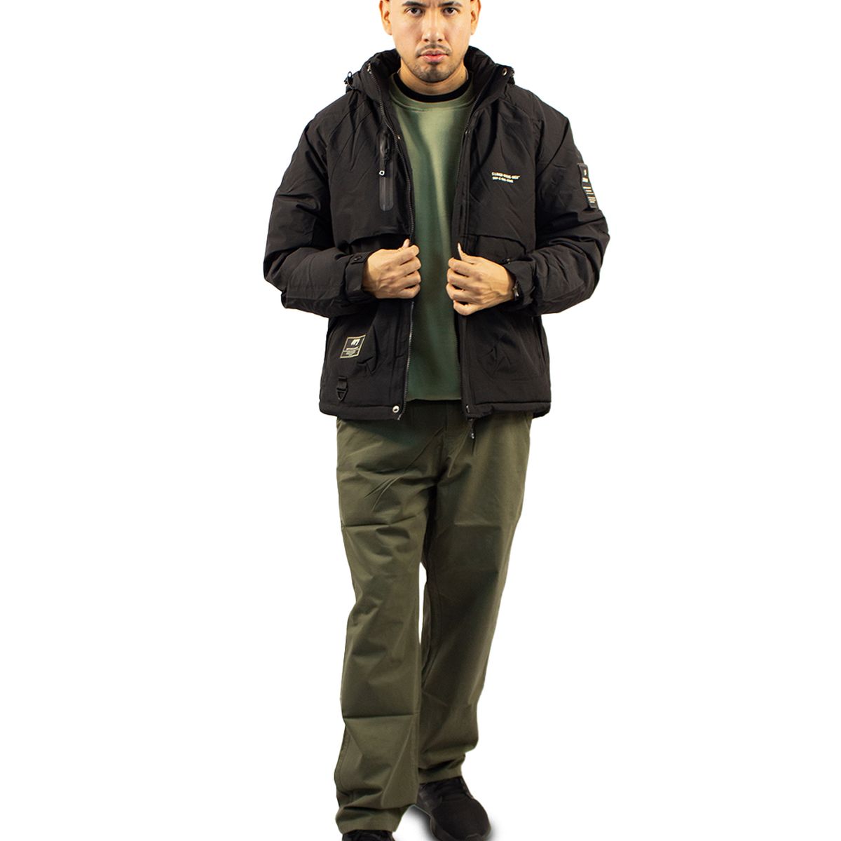 DM DEXMEN - Casaca Dexmen Capucha Urban Negro