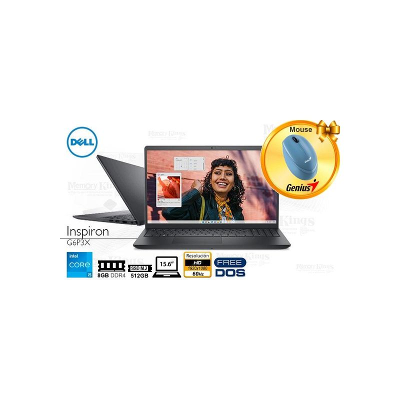 DELL - Laptop Dell Inspiron 15 3530 Core i5-1334U 8GB RAM 512GB SSD 156