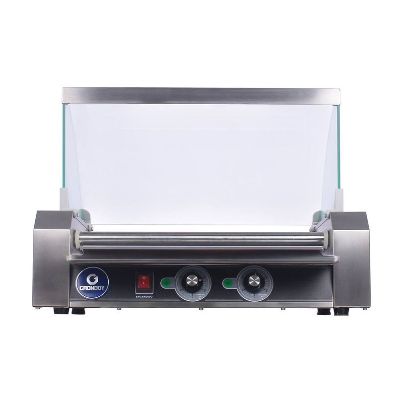 GRONDOY - Calentador de Hot Dog 9 Rodillos - Cocción Continua para Food Trucks