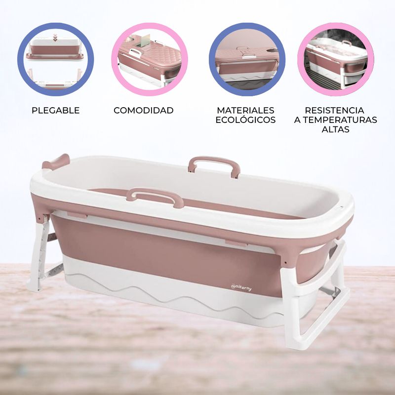 DOUX BEBE - Bañera Plegable para adultos «AGUAZEN» Pink