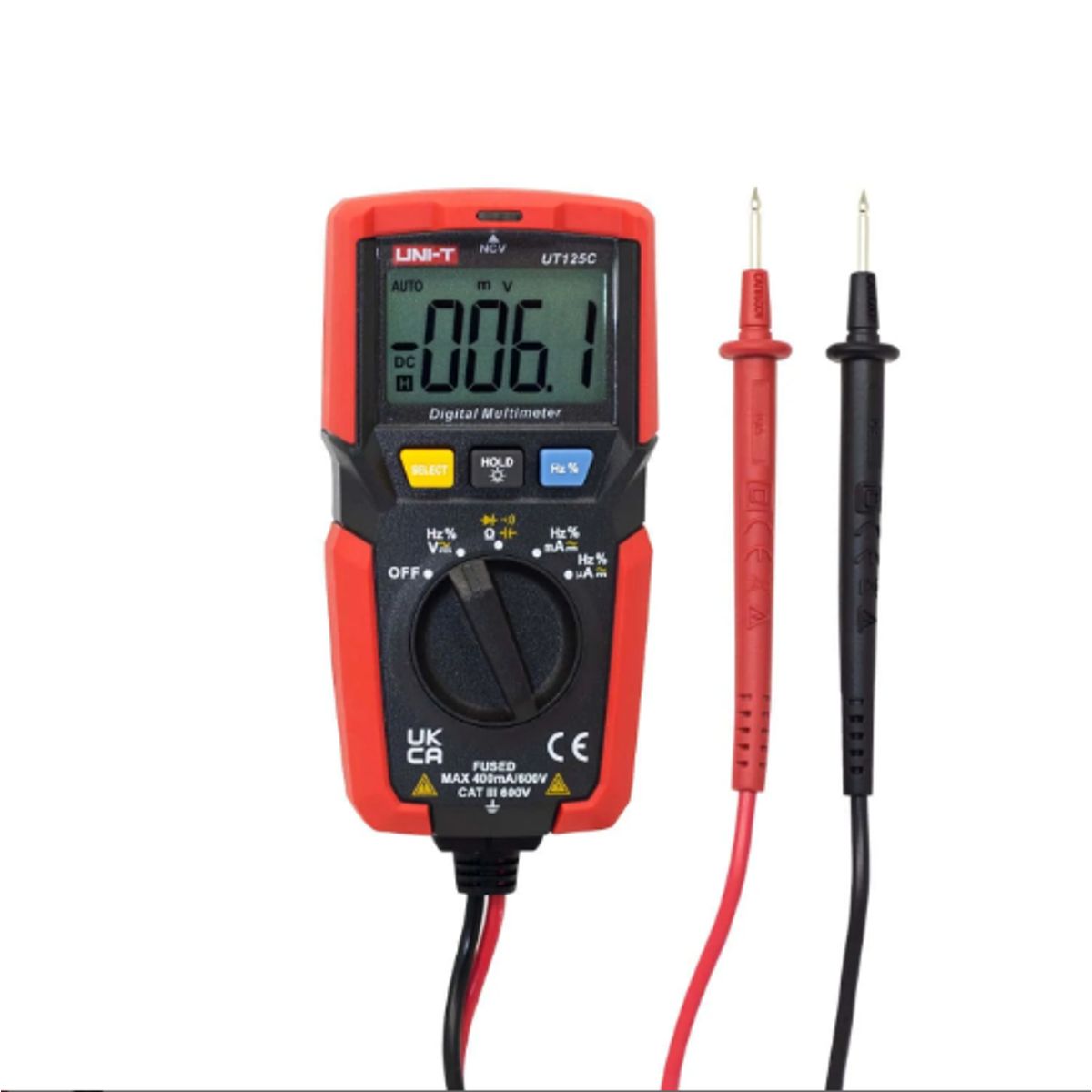 UNI T - Multímetro Digital con Capacitancia y Frecuencia UT125C UNI-T