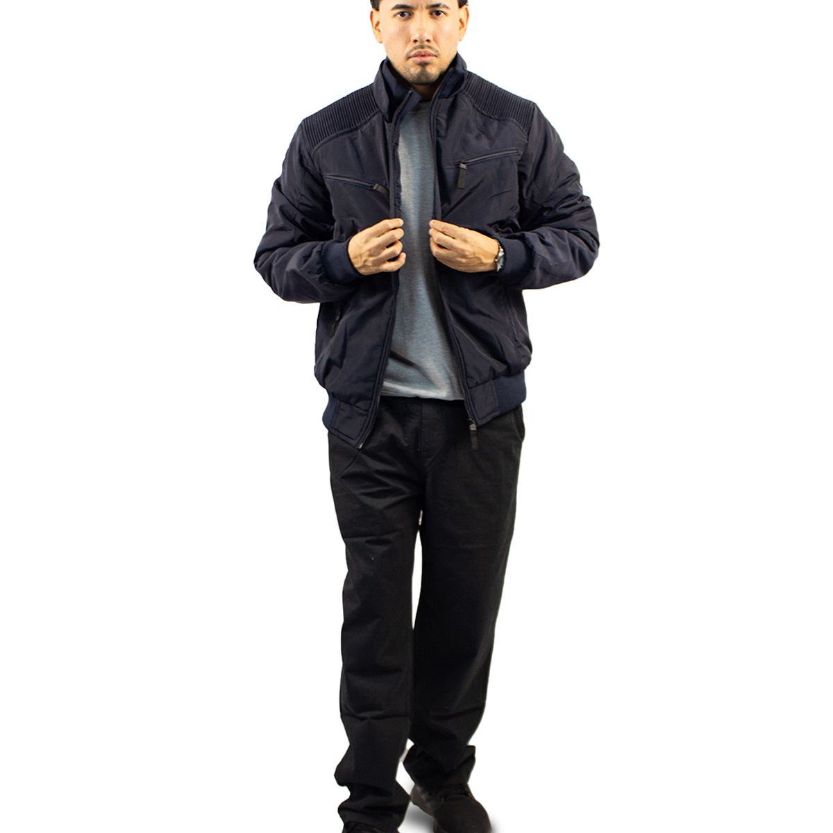 DM DEXMEN - Casaca Dexmen Rayas Azul