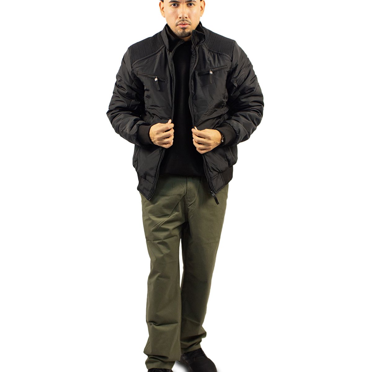 DM DEXMEN - Casaca Dexmen Rayas Negro