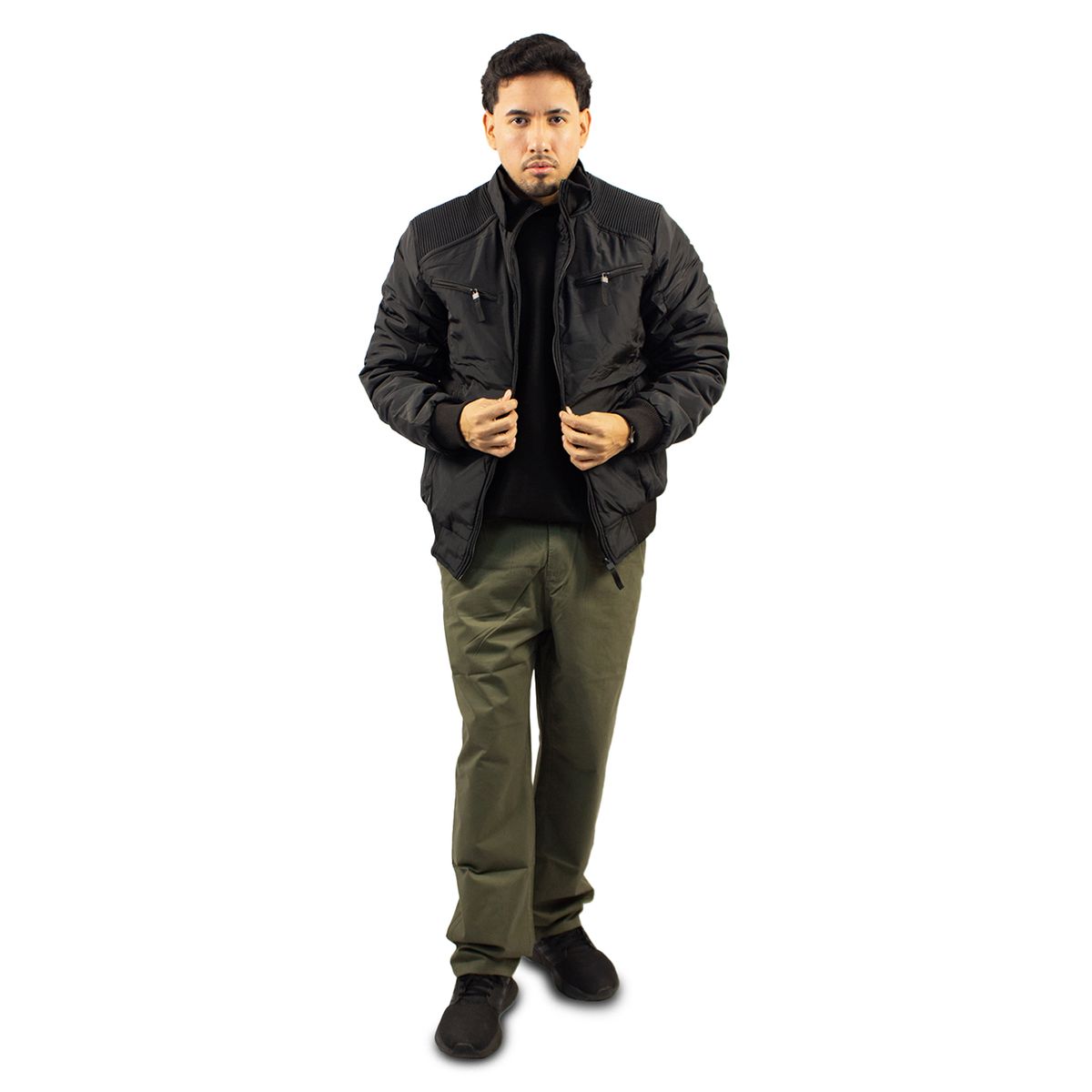 DM DEXMEN - Casaca Dexmen Rayas Negro