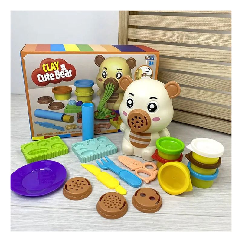 RYBIU IMPORT - Pack4 Set Didactico para Moldear de Niños de Oso
