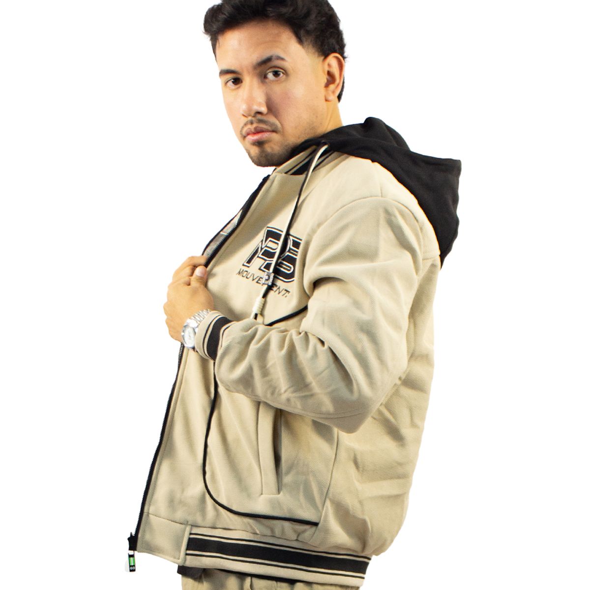 DM DEXMEN - Casaca Dexmen Reversible Capucha Vena Beige