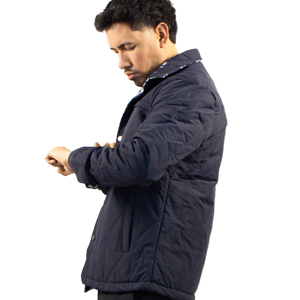 DM DEXMEN - Casaca Dexmen Reversible Cuadros Azul