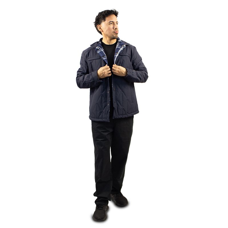 DM DEXMEN - Casaca Dexmen Reversible Cuadros Azul