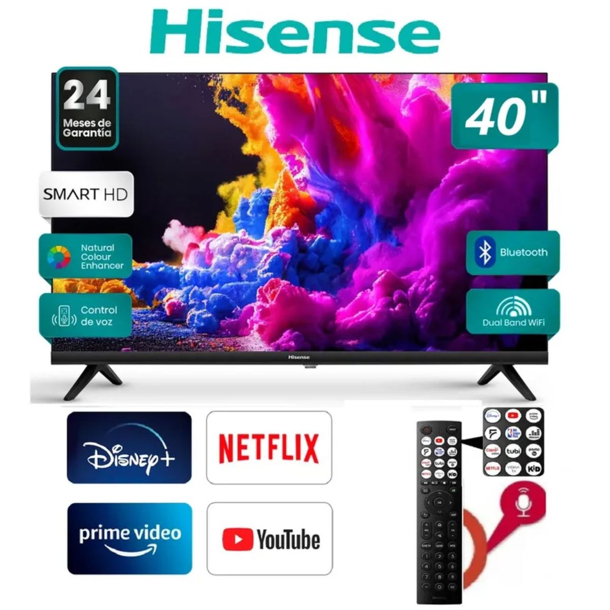HISENSE - Televisor Hisense Led 40 Pulgadas 40A4K