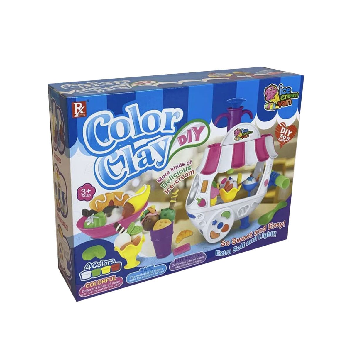 RYBIU IMPORT - Pack2 Coche Heladero en Azul y Blanco Y+Ligas de Regalo