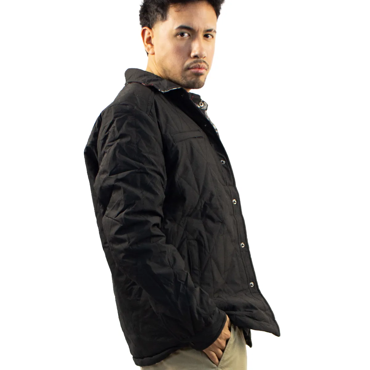 DM DEXMEN - Casaca Dexmen Reversible Cuadros Negro