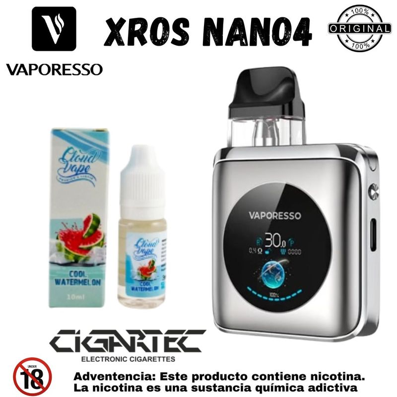 VAPORESSO - VAPER VAPORESSO XROS 4 NANO MAS LIQUIDO