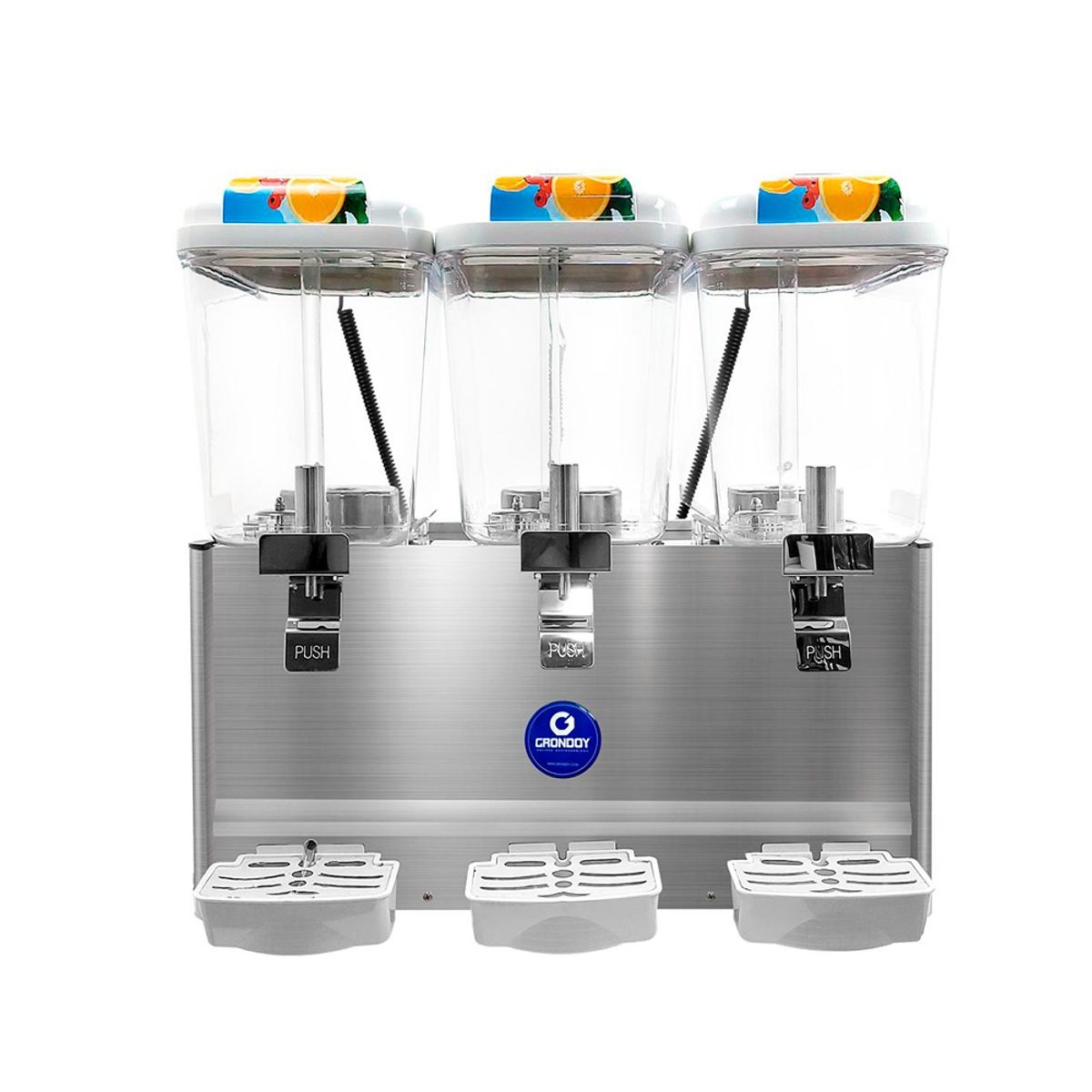 GRONDOY - Máquina Refresquera 3 Tolvas 18L - Triple Capacidad para Bebidas Frías