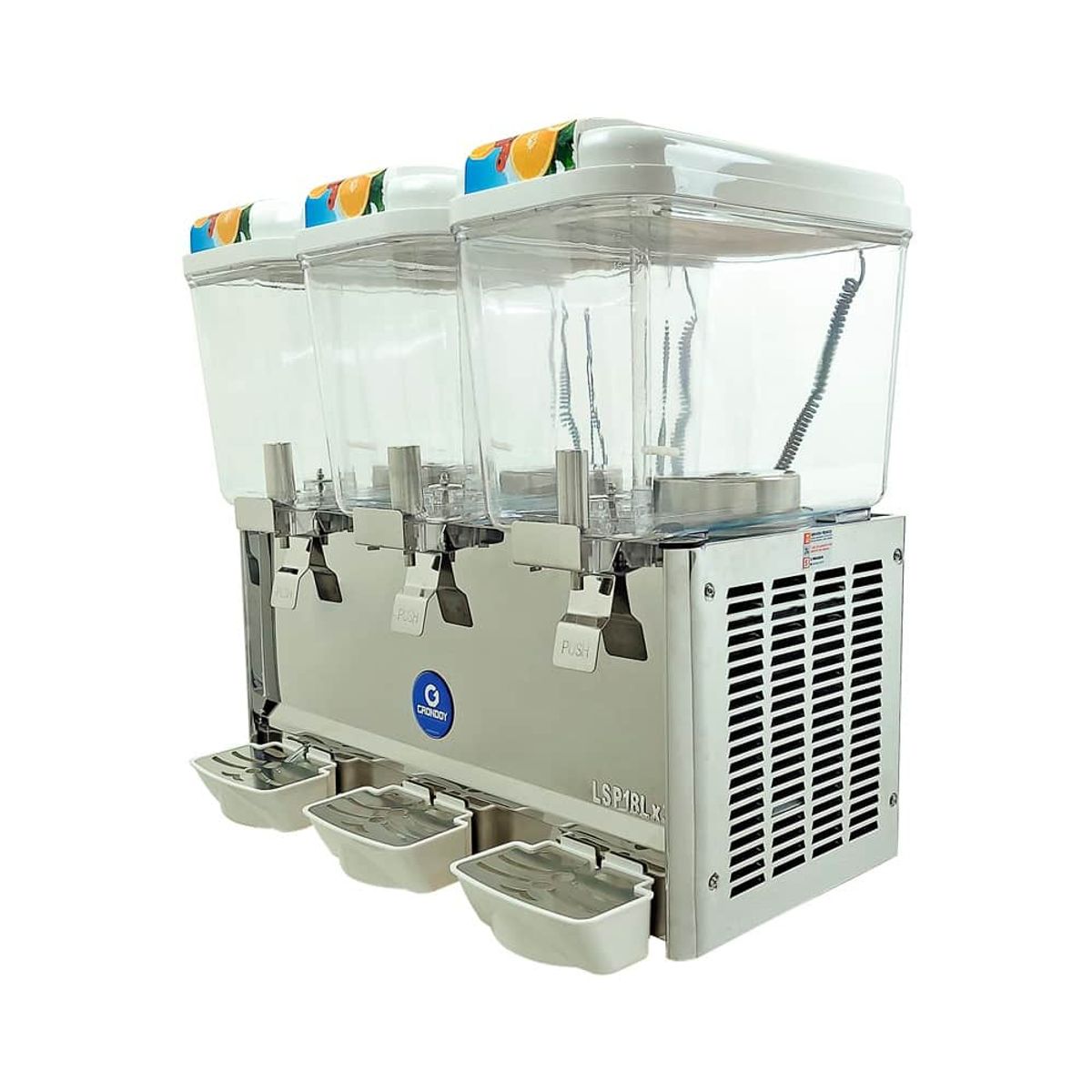 GRONDOY - Máquina Refresquera 3 Tolvas 18L - Triple Capacidad para Bebidas Frías