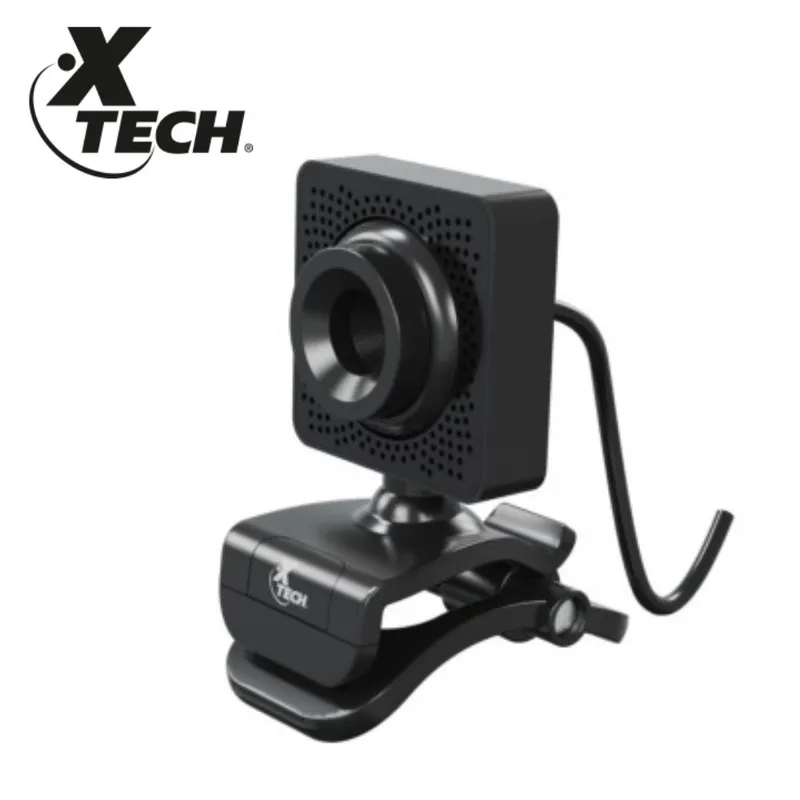 XTECH - Cámara Web Xtech Gaze XTW-480 HD 480p Angulo de Visión 75° USB con Micrófono - Negro