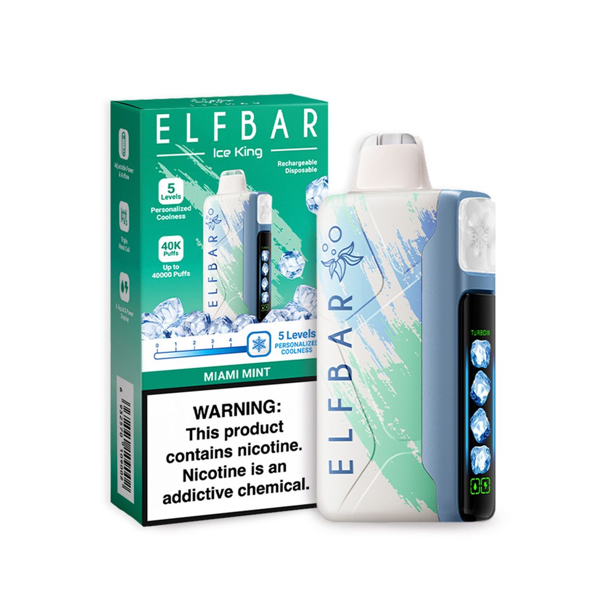 VAPE STATION - ElfBar Iceking 40000 Puffs – Miami Mint