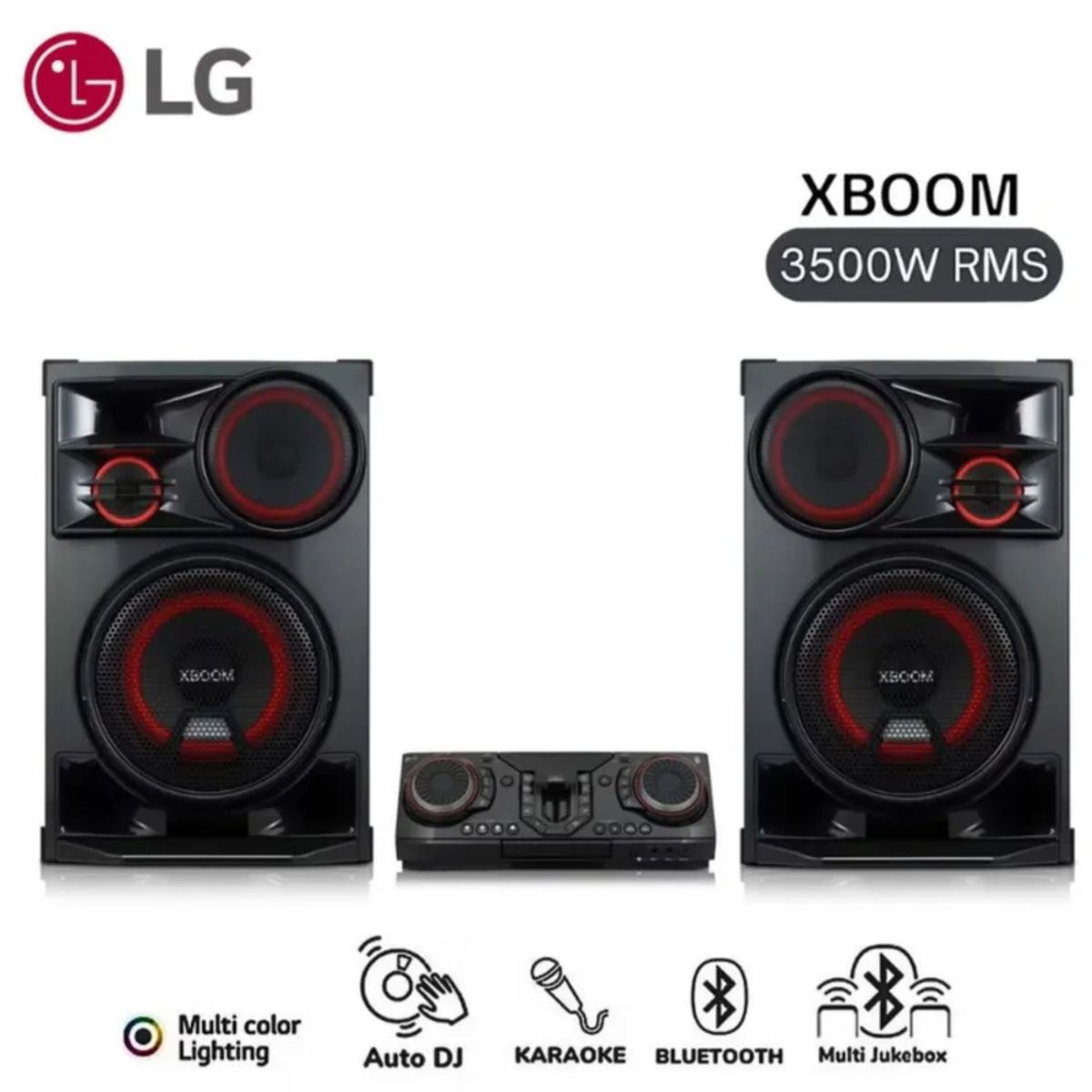 LG - Minicomponente LG Xboom CL98 Bluetooth 3500W RMS - Negro