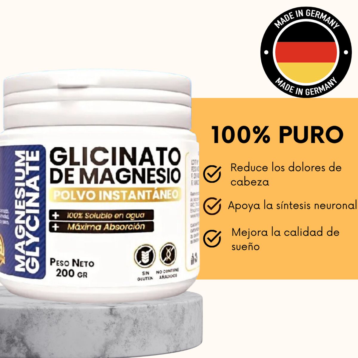 GENERICO - Glicinato de Magnesio Puro