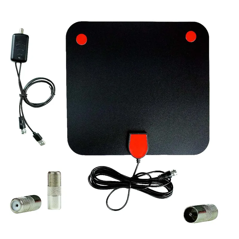 GO SELECT - Antena Digital Plana Canales Full HD  + Amplificador para TV