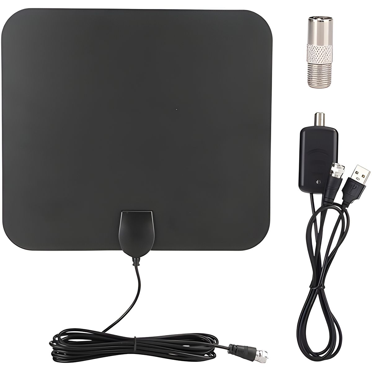 GO SELECT - Antena Digital Plana Canales Full HD  + Amplificador para TV