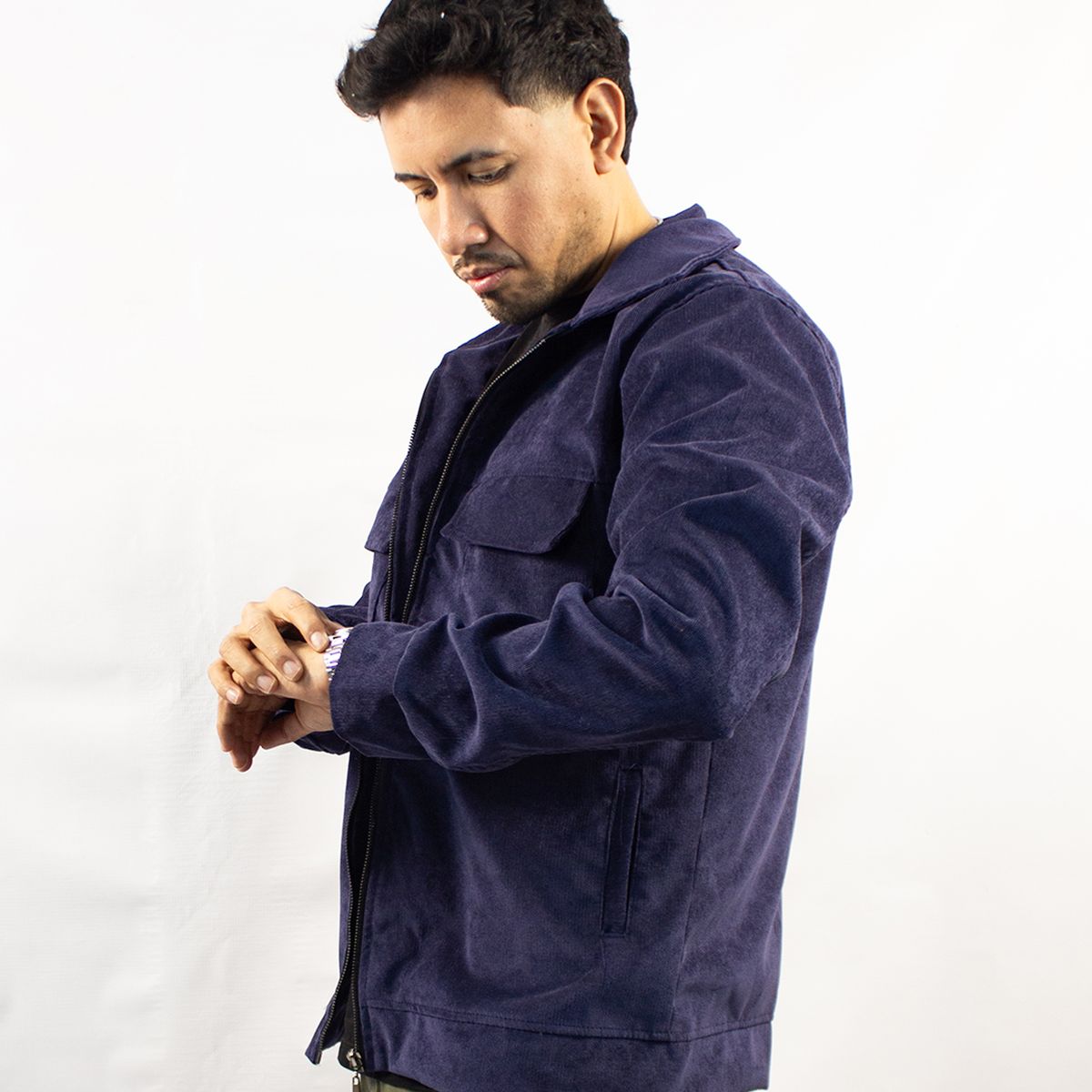 DM DEXMEN - Casaca Dexmen Baby Cord Azul