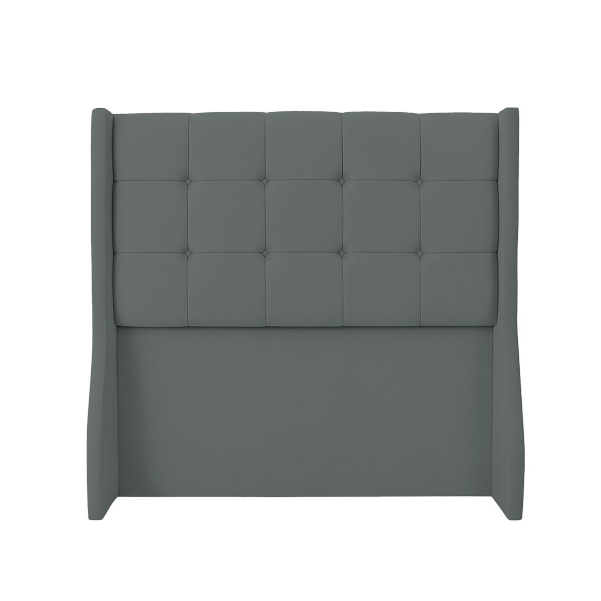 MUEBLES MACRUMO - Combo Cama tapizada Atenas - 2 Plz-Gris oscuro+colchón semiortopédico