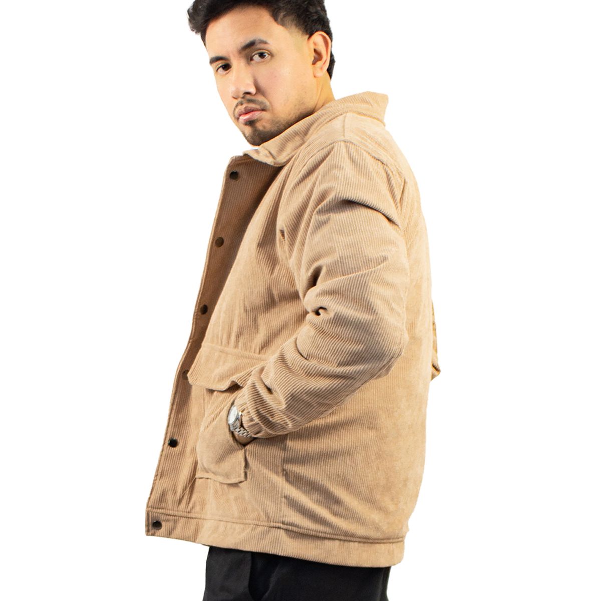 DM DEXMEN - Casaca Dexmen Corduroy Broche Beige