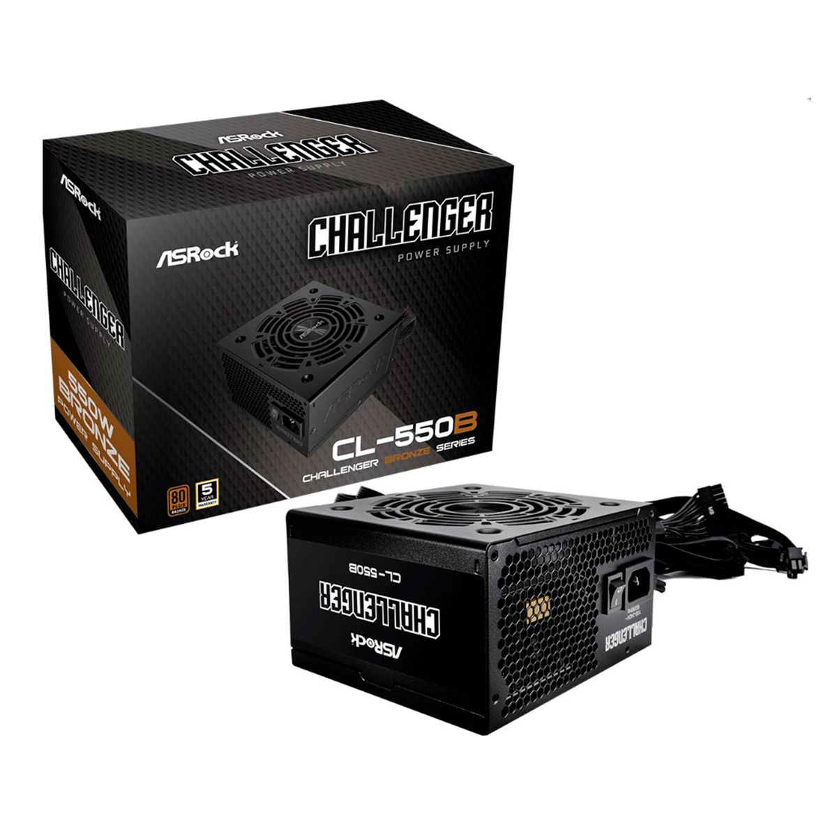 ASROCK - FUENTE DE PODER ASROCK POWER CL-550B BRONZE 550W PN UXC055-BNUAAA