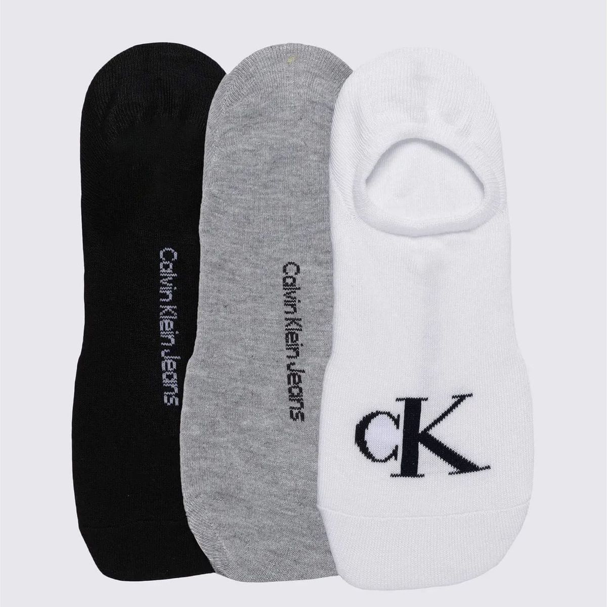 CALVIN KLEIN - 3 PACK MEDIAS MEN'S 3PK JEANS ARCHIVE LOGO L