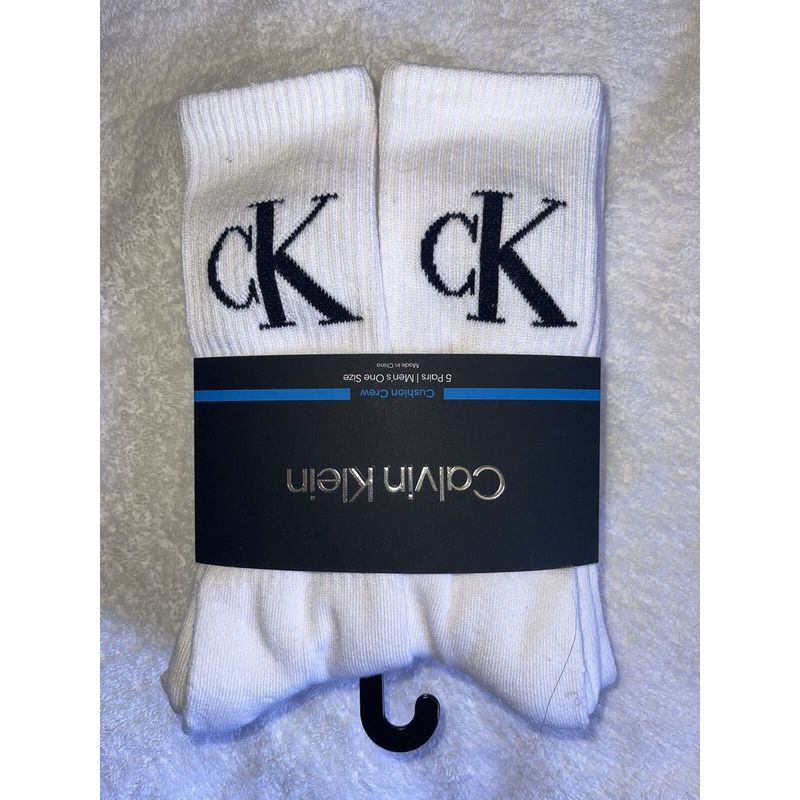 CALVIN KLEIN - MEDIAS 5 PACK 12 TERRY CUSHION CREW CK