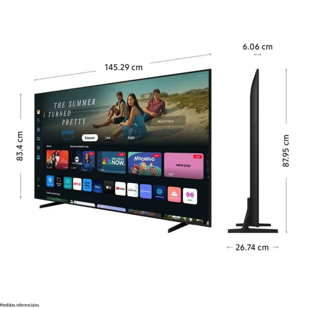 SAMSUNG - Televisor Samsung 65 Pulg. Crystal Smart TV Tizen UHD 4K UN65DU7000