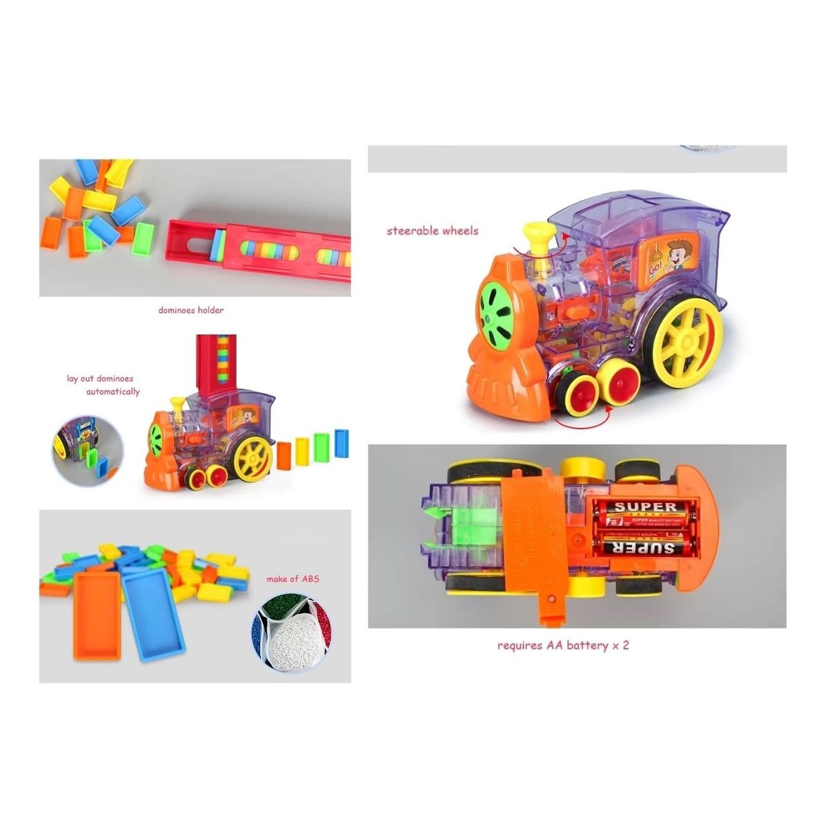 GENERICO - Juego Didáctico Tren de Dominó Interactivo de Colores