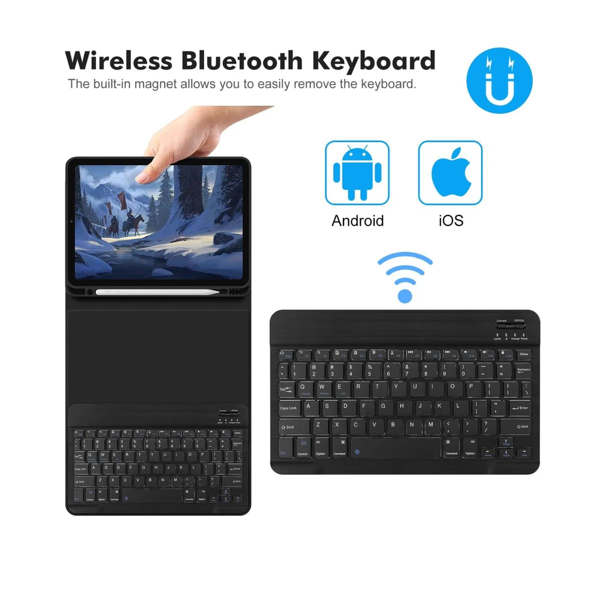 CASE - CASE CON TECLADO Para iPad 11 (A16) 2025 11va Gen COLOR NEGRO