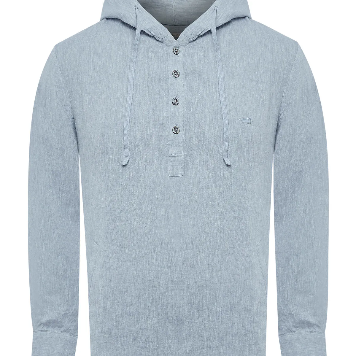 ROCKFORD - Polera Rockford Hombre Linen Azul ROCKFORD