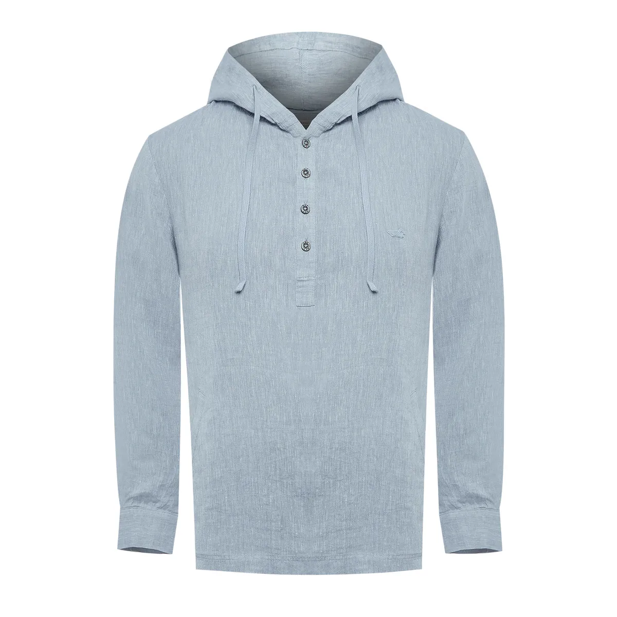 ROCKFORD - Polera Rockford Hombre Linen Azul ROCKFORD