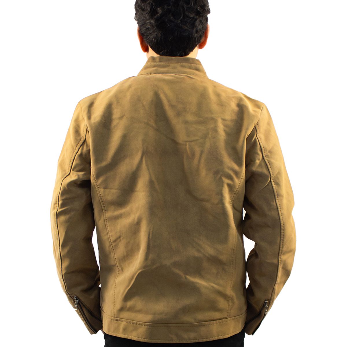 DM DEXMEN - Casaca Dexmen Cuero Gamuza Camell