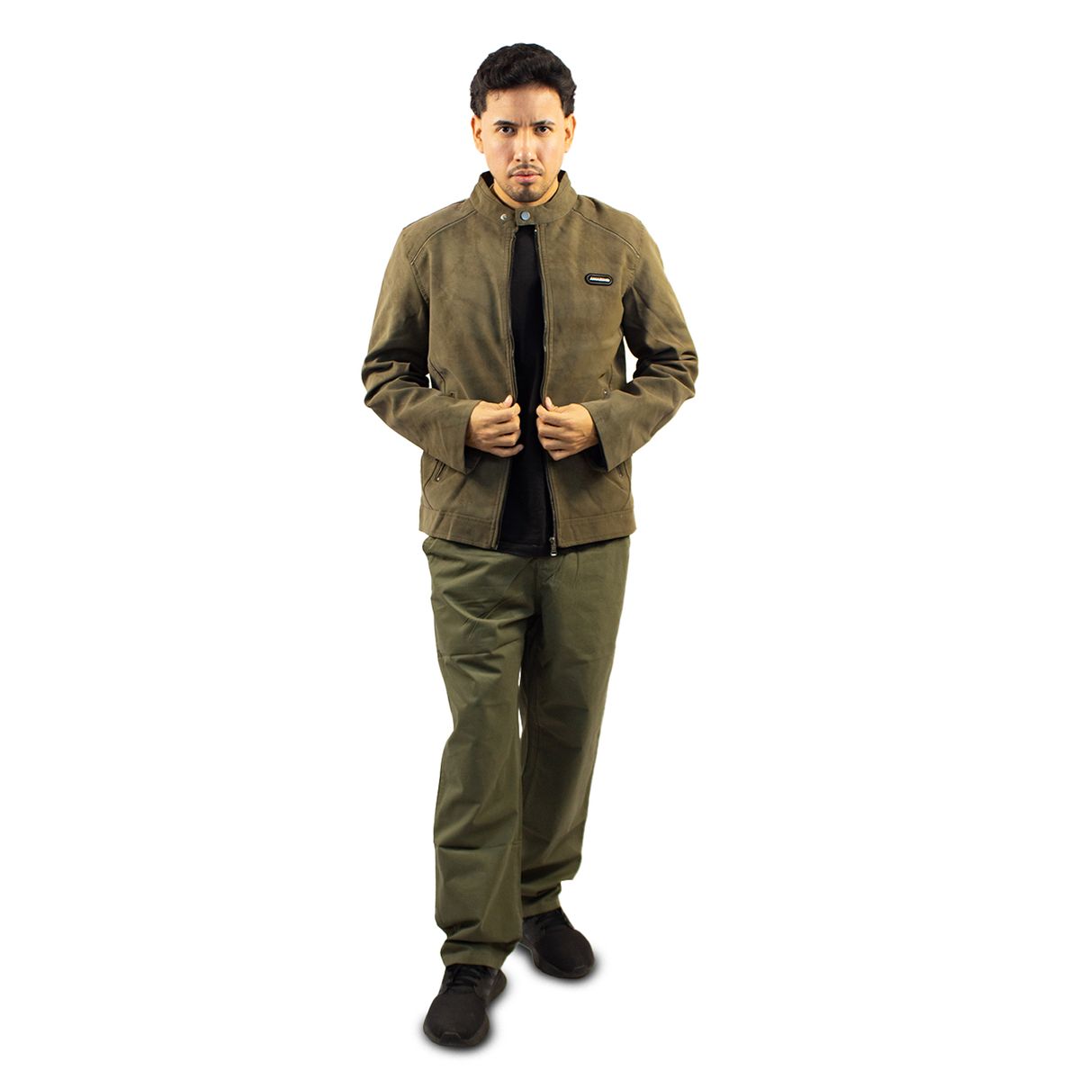 DM DEXMEN - Casaca Dexmen Cuero Gamuza Marron